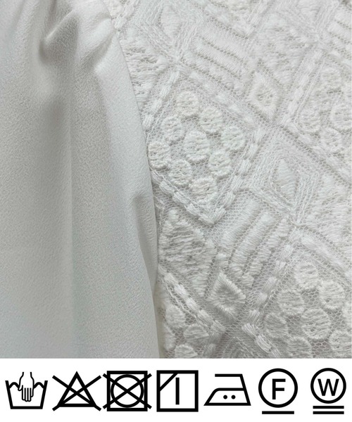 「PICCIN」 7分袖ブラウス M オフホワイト レディース_画像2