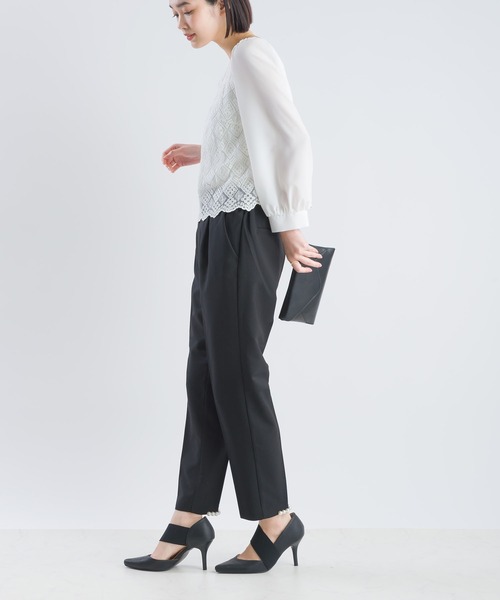 「PICCIN」 7分袖ブラウス M オフホワイト レディース_画像3