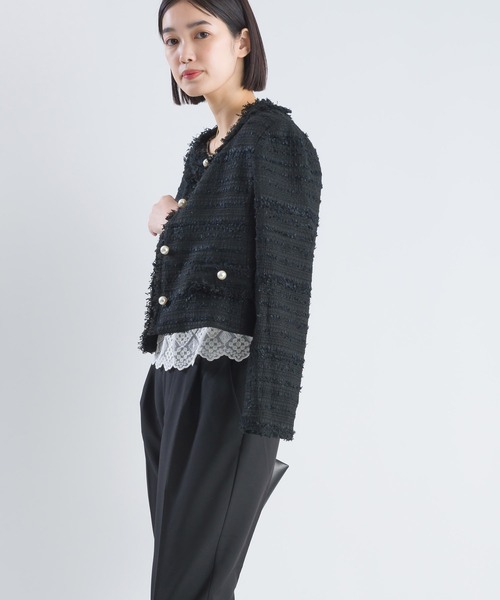 「PICCIN」 7分袖ブラウス M オフホワイト レディース_画像6