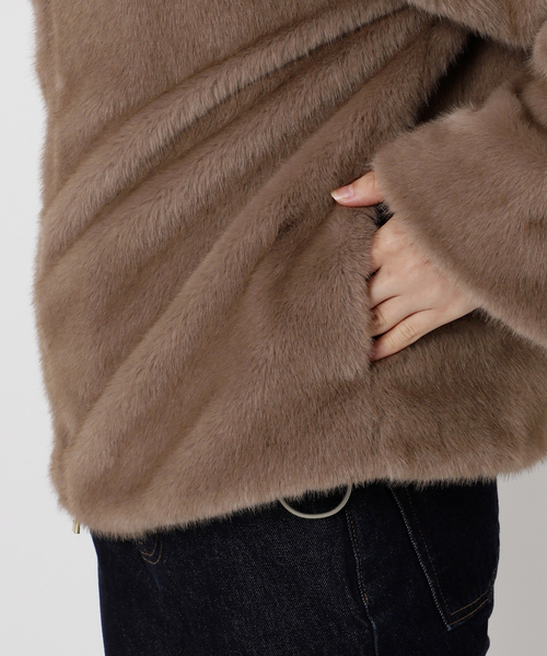 SLOBE IENA Mink Fake fur Coat ベージュ SLOBE IENA Mink Fake fur Coat ベージュ SLOBE IENA（スローブイエナ