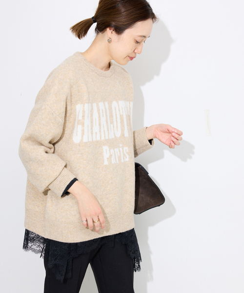 SLOBE IENA（スローブイエナ） ニット セーター CHARLOTTE ロゴニット