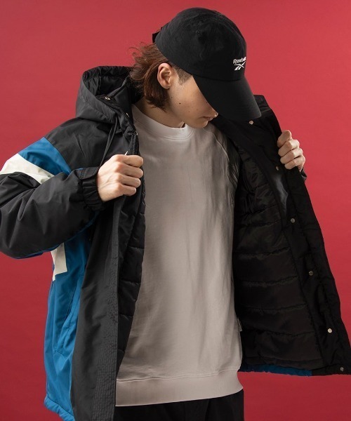 【90s~】 Reebok ダウンジャケット 90年代 Reebok ダウンジャケット フード着脱型 メンズL 古着 90s