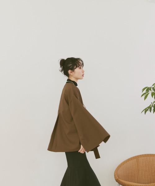 「moi tytto」 ノーカラージャケット FREE ブラック レディース_画像9