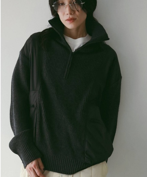 anuke【未使用に近い】Wool Zip Knit anuke（アンヌーク） ANUKE ANUKE (アンヌーク）Wool Zip Knit 即日