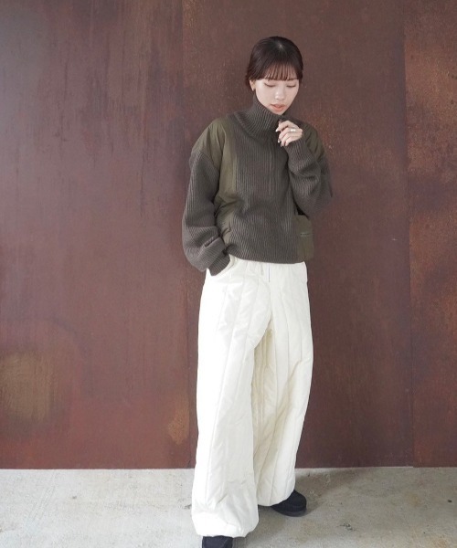 anuke（アンヌーク） ニット セーター Haifzip Docking Knit