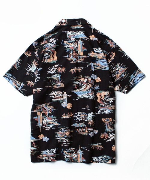 「schott」 半袖シャツ LARGE ブラック メンズ_2