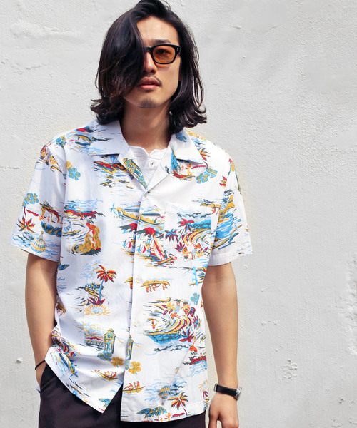 「schott」 半袖シャツ LARGE ブラック メンズ_8