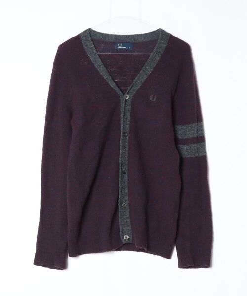 FRED PERRY（フレッドペリー） ニットカーディガン MEDIUM パープル