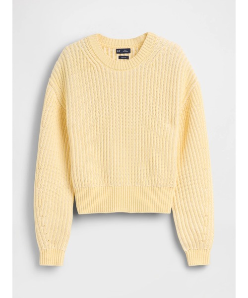 【即日発送】【値下げ】PATOU イエロー クロップドセーター S GAP（ギャップ） ニット セーター コットン100% バレルスリーブ