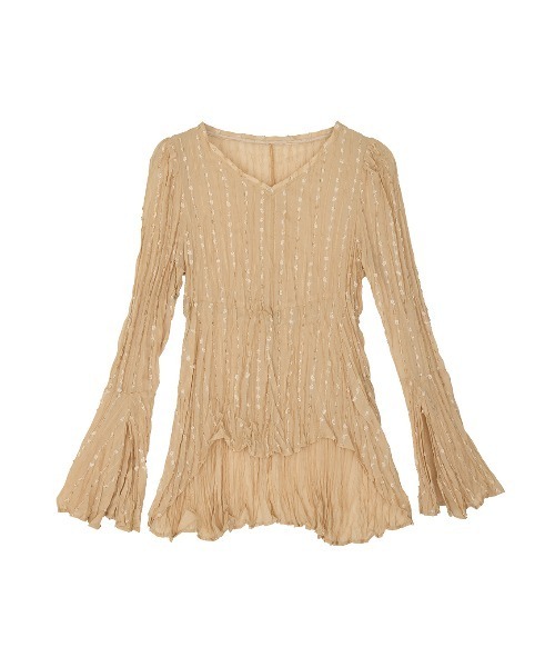 Ameri（アメリ） ブラウス シャツ 入学式 卒業式 TULLE FRINGE WASHER
