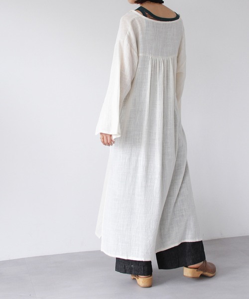 「Crisp」 長袖ワンピース FREE レッド レディース_画像6