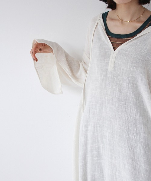 「Crisp」 長袖ワンピース FREE レッド レディース_画像7