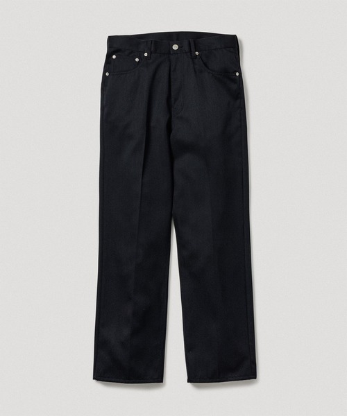 極美品 アダムエロペ ジーンズ × NIKKE ニッケ生地 黒 S ストレート ADAM ET ROPE'（アダムエロペ） スラックス 「NIKKE」ストレート