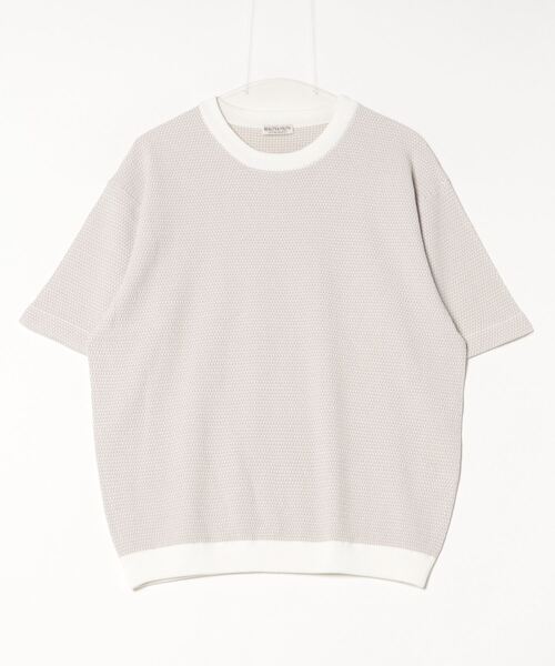 「BEAUTY&YOUTH UNITED ARROWS」 半袖ニット S グレー メンズ_画像3