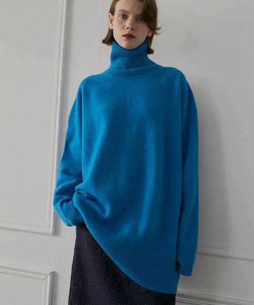 LE CIEL BLEU（ルシェルブルー） 長袖ニット 36 ターコイズブルー
