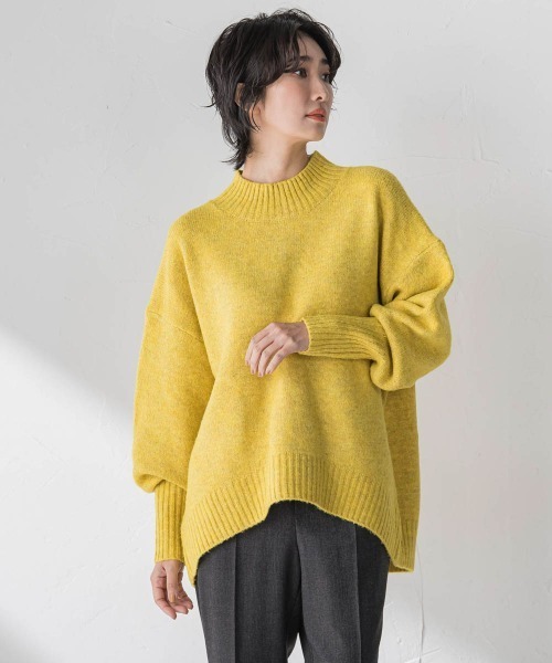 【人気デザイン】ヒューマンメイド ノルディック セーター ニット L 黄色 la.f（ラ・エフ） タートルネック ニット セーター 入学式 卒業式