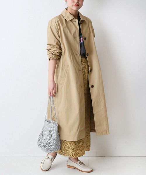 「JOURNAL STANDARD relume」 ステンカラーコート 36 グリーン レディース_画像4