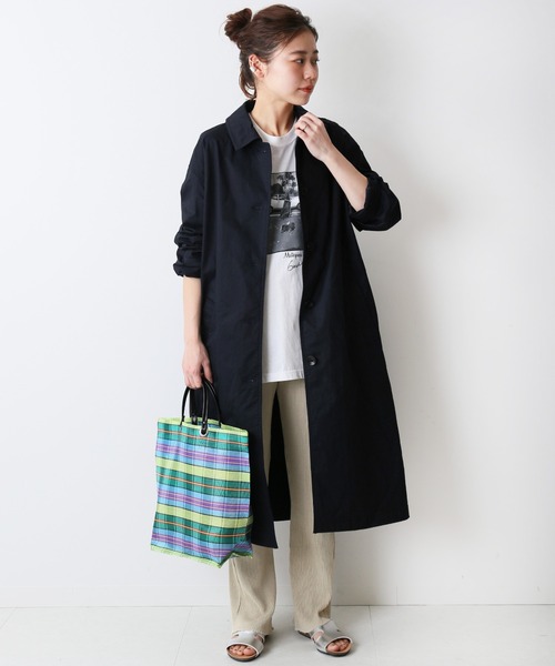 「JOURNAL STANDARD relume」 ステンカラーコート 36 グリーン レディース_画像7