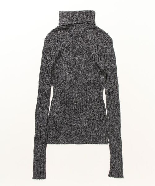 「ALLSAINTS」 長袖ニット X-SMALL ブラック×シルバー レディースの画像