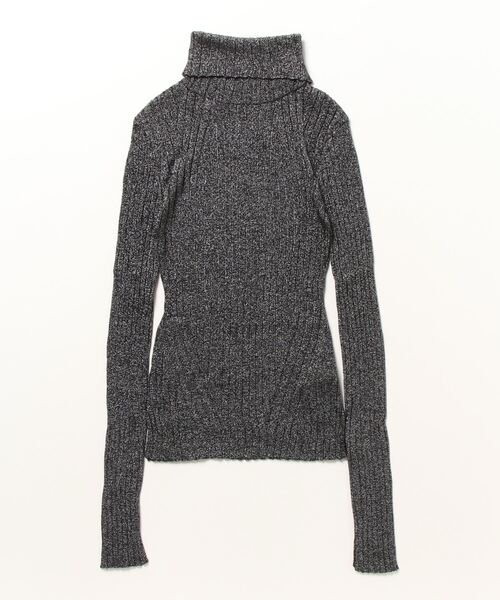 「ALLSAINTS」 長袖ニット X-SMALL ブラック×シルバー レディースの画像