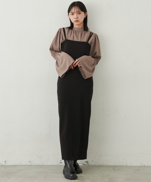 「Aunt Marie's」 長袖ブラウス FREE モカ レディース_画像2