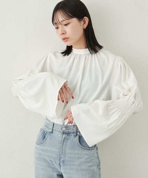 「Aunt Marie's」 長袖ブラウス FREE モカ レディース_画像6