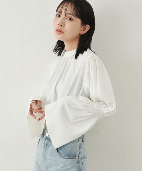 「Aunt Marie's」 長袖ブラウス FREE モカ レディース_画像7