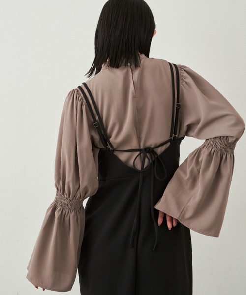 「Aunt Marie's」 長袖ブラウス FREE モカ レディース_画像9