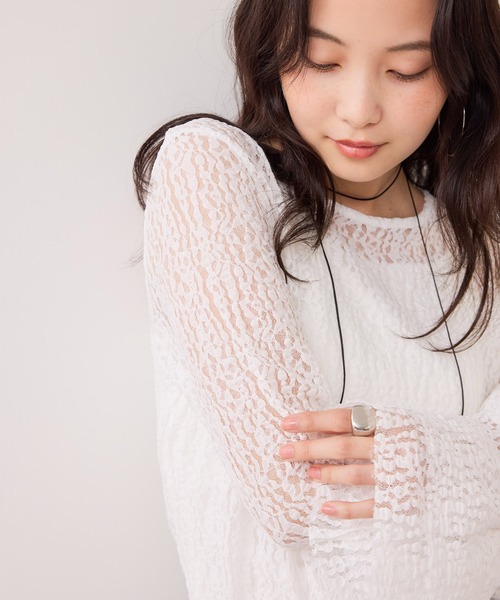 VIS（ビス） tシャツ フレアスリーブレーストップス レディース