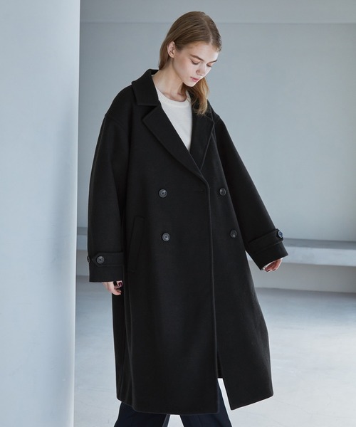 「SERACE」 チェスターコート L チャコールグレー メンズ_画像5