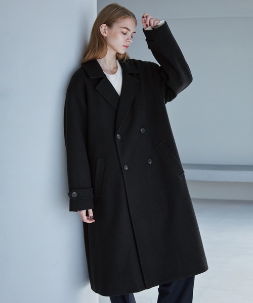 「SERACE」 チェスターコート L チャコールグレー メンズ_画像9