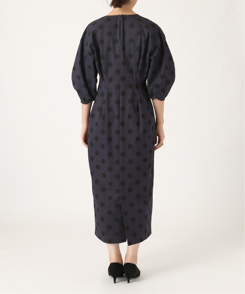 「VERMEIL par iena」 7分袖ワンピース 38 グリーン レディースの画像