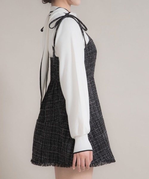 「DearMyLoveRose」 キャミソールワンピース 3L グレー レディース_画像5