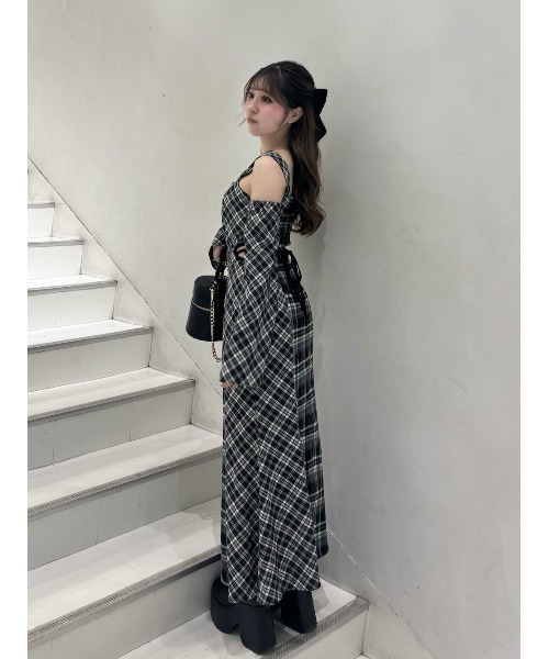 Darich（ダーリッチ） ワンピース バックオープンチェックマーメイド