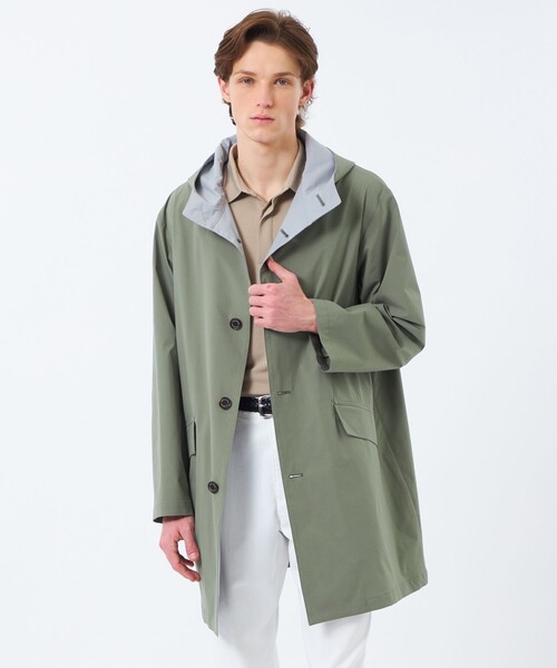 ステンカラーコート コート シャドーリップストップ BALBY HOOD（バルビー フード） メンズの画像