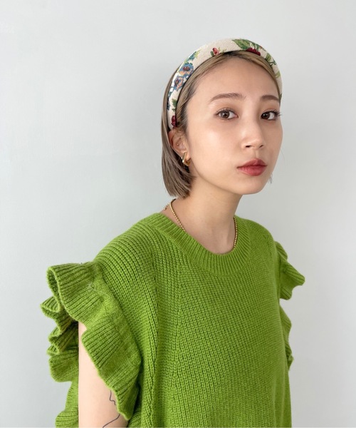 「SANSeLF」 ニットワンピース FREE ホワイト レディース_画像2