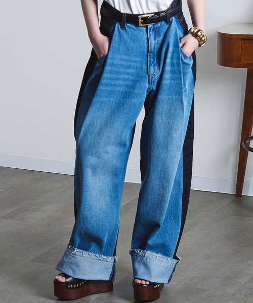 ジーンズ デニム デニムパンツ (mici)DENIM REMAKE STYLE PANTS レディース