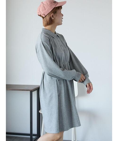 「ehka sopo」 長袖ワンピース F キナリ レディース_画像3