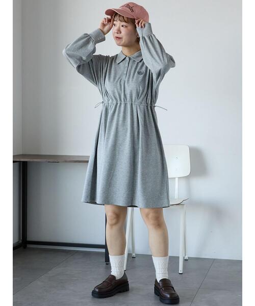 「ehka sopo」 長袖ワンピース F キナリ レディース_画像6