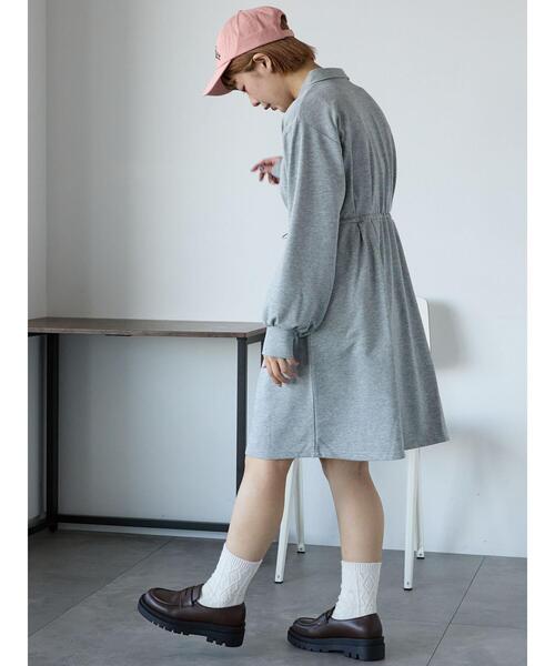 「ehka sopo」 長袖ワンピース F キナリ レディース_画像7