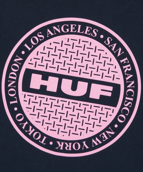 「HUF」 ジップアップパーカー M ネイビー メンズの画像