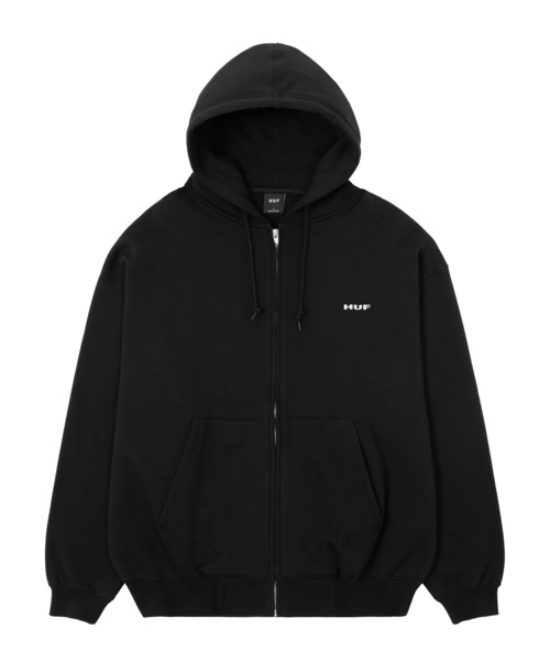 「HUF」 ジップアップパーカー M ネイビー メンズの画像