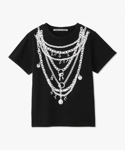 ANNASUI アナスイ Tシャツ tシャツ ANNA SUI NYC / アナスイエヌワイシー フェイクアクセサリー