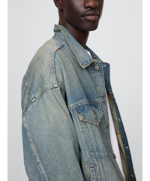 「GAP」 デニムジャケット X-SMALL ブルー メンズ_画像4