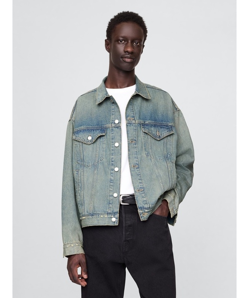 「GAP」 デニムジャケット X-SMALL ブルー メンズ_画像6