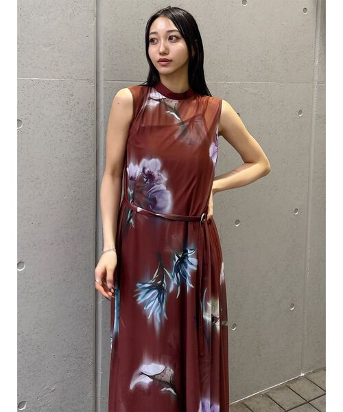 ワンピース ブラーフラワーワンピース　夏服の画像