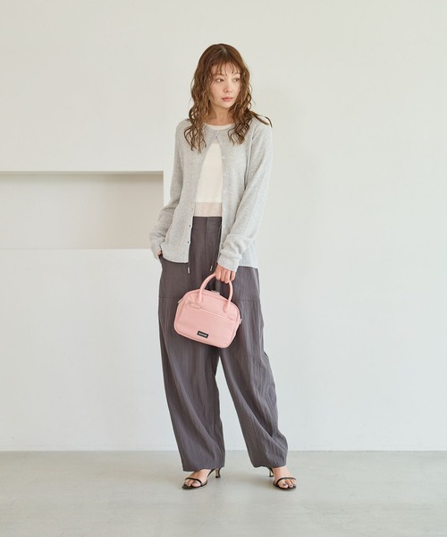 ワイドパンツ パンツ 「スタイルアップなカーブシルエット」フィブリルベイカーパンツ レディースの画像