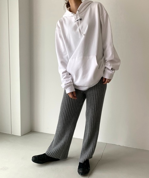 「CANAL JEAN」 プルオーバーパーカー LARGE ホワイト レディース_画像9