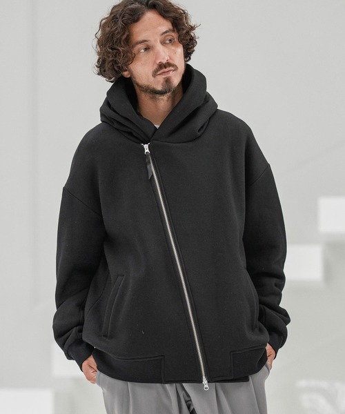 「CAMBIO」 ジップアップパーカー M ブラック メンズの画像