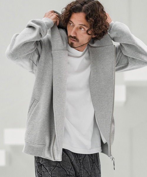 「CAMBIO」 ジップアップパーカー M ブラック メンズの画像